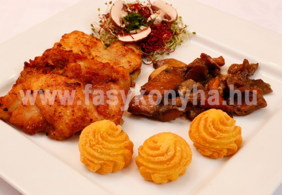 foetel Csirkecombfilé erdei gombával hercegnőburgonyával