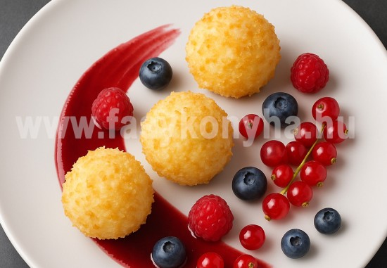 Túrógombóc erdei gyümölcsökkel